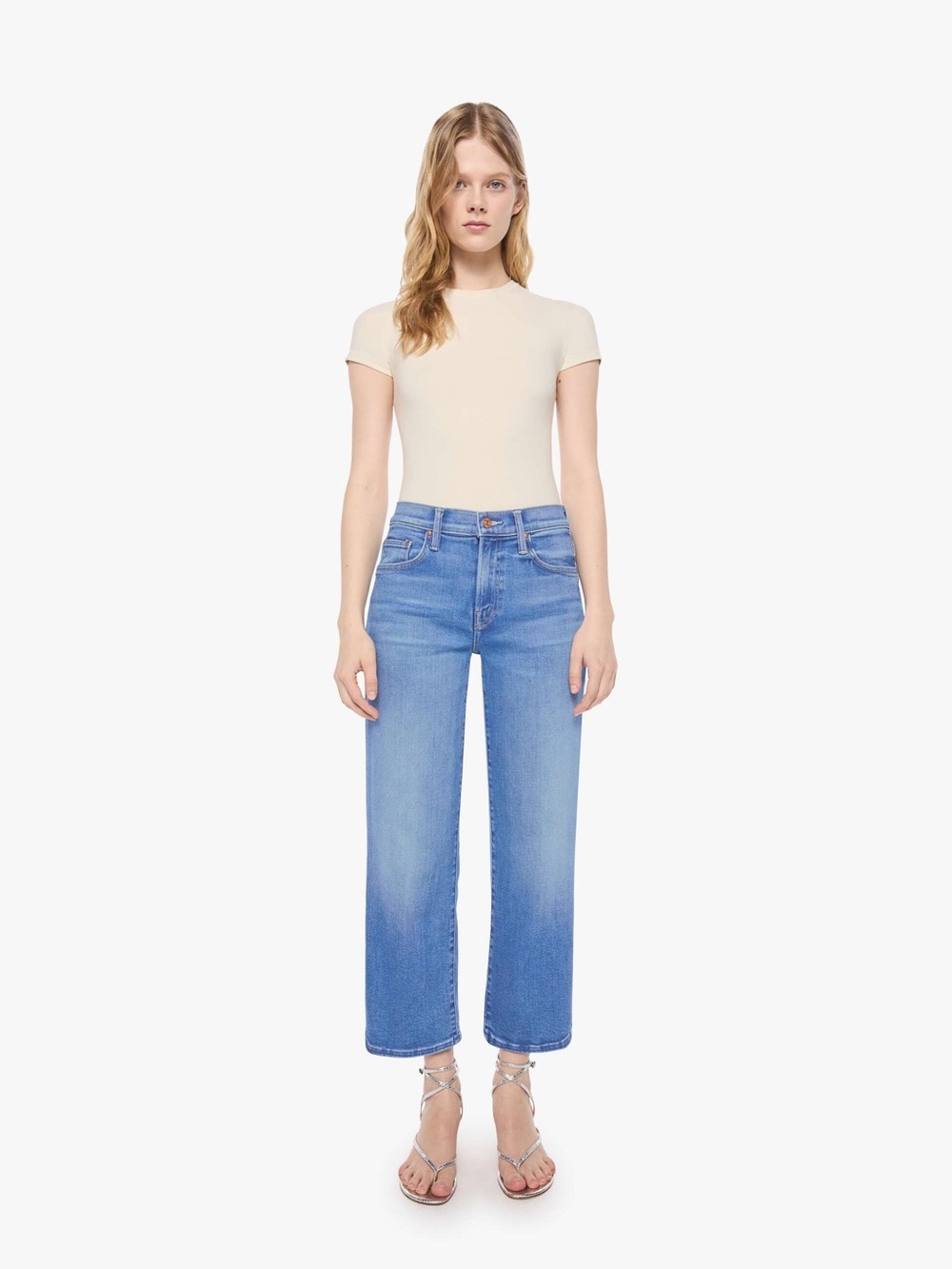 NWT MOTHER The Lil’ Mid Rise Rambler Zip Ankle Jeans Size 29 Petite